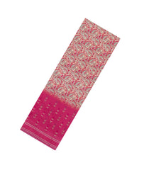 Pink Woven Chanderi Cotton Saree With Printed Motifs-CC1708