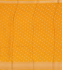 Mustard Printed Synthetic Dola Silk Saree With Floral Motifs & Zari Stripes-SY0464