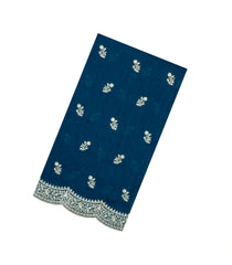 Cyan Woven Synthetic Blended Saree With Embroidered Motifs-EN2070