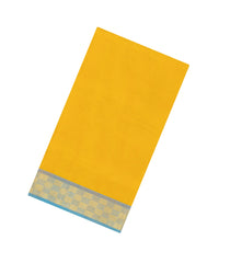 Yellow Handloom Silk Cotton Saree With Contrast Zari Border-SC4670