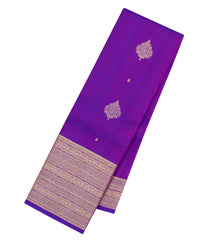 Purple Woven Pure Silk Saree With Floral Buttas-KA15536