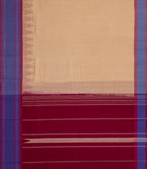 Beige Handloom Rasipuram Cotton Saree With Contrast Border-RA2582