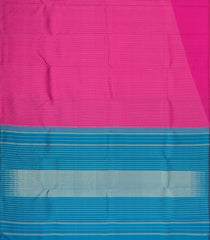 BubbleGum Pink Handloom Kanchipuram Silk Saree With Rising Border-KA14887
