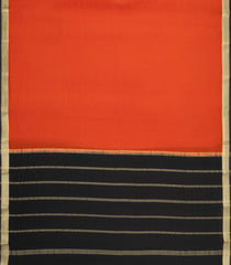 Red Woven Mysore Silk Saree With Contrast Border-MS3757