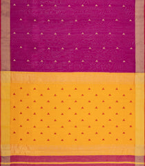 Pink Handloom Maheswari Silk Cotton Saree With Buttas & Zari Border-SC4876