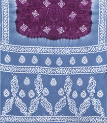 Lilac Printed Jaipur Cotton Saree With Contrast Border-JC1712