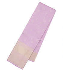 Lavender Woven Tissue Silk Saree With Floral Zari Motifs-KA15558