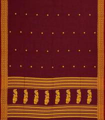 Crimson Handloom Bengal Cotton Saree With Kamalam Buttas-BG1772