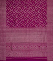 Magenta Handloom Kanchipuram Silk Saree With Floral Motifs-KA15022-Magenta