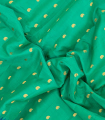 Aquamarine Handloom Gadwal SICO Saree With Cotton Body & Silk Border-GA0413