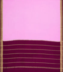 Bubblegum Pink Woven Mysore Silk Saree With Contrast Zari Border-MS3481