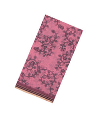Dusty Pink Printed Art Chanderi Cotton Saree With Zari Border-SY0473