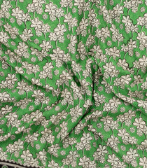 Green Printed Kalamkari Cotton Saree -KAL1241