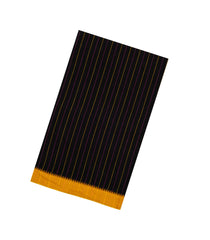 Black Handloom Bengal Cotton Saree With Stripes-BG1851