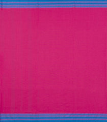 Hot Pink Woven Bengal Cotton Saree With Contrast Border-BG1727