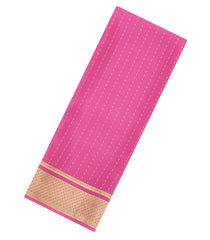 Pink Woven Mysore Silk Saree With Zari Motifs-MS3660