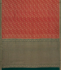 Red Woven Mysore Silk Saree With Vanasingaram Motifs & Contrast Border-MS3365
