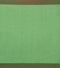Light Green Handloom Bengal Cotton Saree With Meena Buttas-BG1773