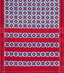 Off White Handwoven Orissa Cotton Saree With Tie & Dye Motifs-OR0894