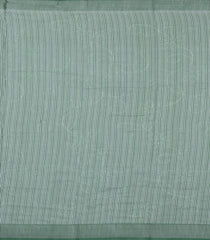 Cardamom Green Printed Synthetic Linen Saree With Floral Motifs-SY0218