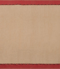 Beige Handloom Bengal Cotton Saree With Diamond Buttas-BG1569