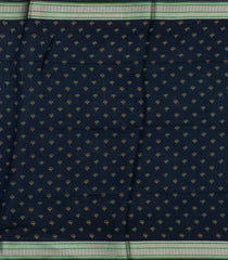 Navy Blue Printed Synthetic Dola Silk Saree With Viscose Border-SY0009