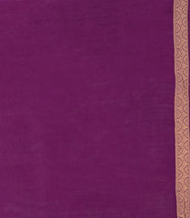 Dark Purple Woven Blended Viscose Saree With Stripes & Elephant Buttas-BL4992