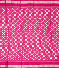 Light Peach Woven Dupion Silk Saree With Floral Motifs & Contrast Border-DS0535