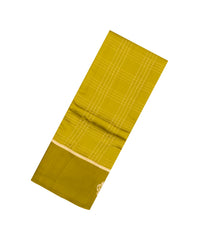 Olive Green Handloom Banarasi Silk Saree With Zari Checks-BE1870