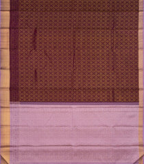 Magenta Handloom Kanchipuram Silk Saree With Floral Motifs-KA12602