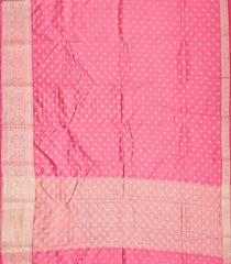 Light Peach Woven Art Tussar Silk Saree With Floral Motifs-BL4625