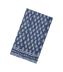 Steel Blue Woven Jaipur Cotton Saree With Printed Floral Motifs-JC1424