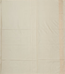 Beige Handloom Banarasi Silk Saree With Floral Vine Motifs-BE1515