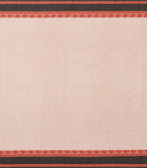 Dusty Peach Handloom Bengal Cotton Saree With Kamalam Buttas-BG1666