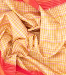 Multi Colour Handloom Korvai Kanchipuram Silk Saree With Check-KA13331