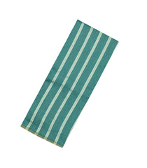 Teal Woven Banarasi Khaddi Georgette Silk Saree With Stripes-BE1936