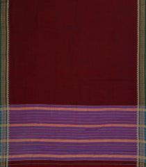 Maroon Woven Chirala Cotton Saree With Contrast Border-CR1405