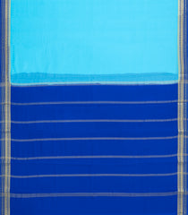 Turquoise Woven Mysore Silk Saree With Contrast Border-MS3663
