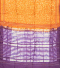 Mango Yellow Woven Tussar Silk Saree With Printed Floral Motifs-TU3001