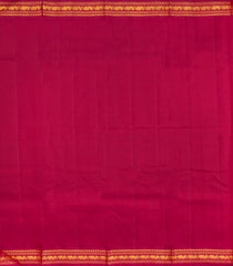 Green Handloom Korvai Kanchipuram Silk Saree With Crimson Border-KA15440
