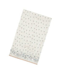Off White Printed Synthetic Dupion Saree With Zari Border-SY0019