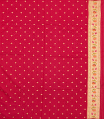 Red Woven Dupion Silk Saree With Buttas & Meena Borders-DS0586