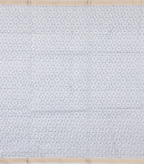 Off White Printed Chanderi Cotton Saree With Zari Border-CC1485