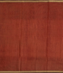 Rust Woven Tussar Silk Saree With Thread work Border-TU3521