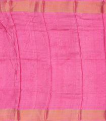 BubbleGum Pink Woven Tussar Silk Saree With Printed Diamond Motifs-TU2935
