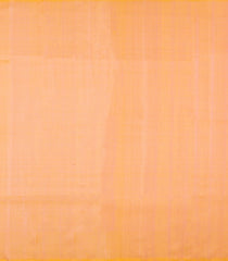 Peach Handloom Soft Tussar Silk Saree With Checks & Contrast Pallu-TU3739
