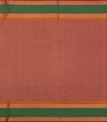 Rust Handloom Silk Cotton Saree With Checks-SC4204