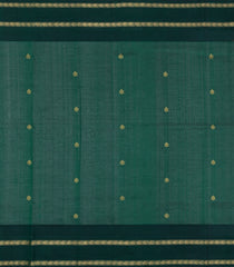 Mango Yellow Handloom Korvai Silk Cotton Saree With Green Border-SC4404