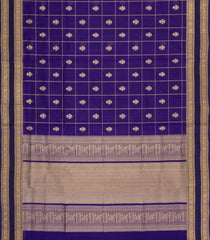 Violet Handloom Kanchi Cotton Saree With Silk Border-KC1806