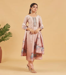 Pastel Mauve Festive Kurta Set